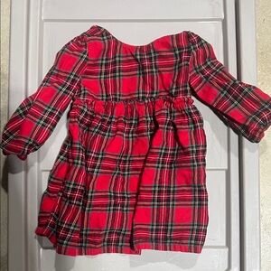 Old Navy Tartan Plaid Long Sleeve Dress Flannel 18-24months